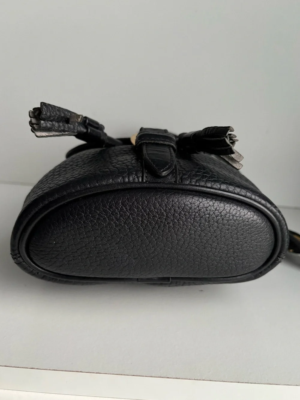 Dooney & Bourke awl Black Leather Mini Drawstring Buckle Bag - Picture 11 of 16